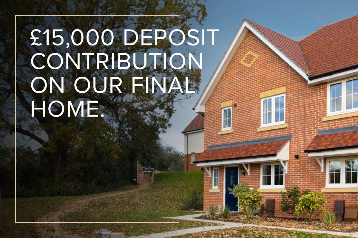 £15,000 deposit contribution on our final home at Albany Wood! 